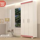 Roupeiro infantil 100% MDF 3 Portas 2 Gavetas internas Azul com Branco