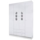 Roupeiro Infantil Armário Livia Com 4 Portas 100% MDF - Phoenix Baby
