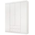Roupeiro Infantil Branco Maria 4 Portas e 2 Gavetas - Bela Móveis Roupeiro Infantil Branco Maria 4 Portas e 2 Gavetas - Bela Móveis
