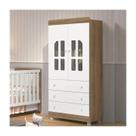 Roupeiro Infantil Katatau 2 Portas 3 Gavetas Branco/Mezzo - Rede Móveis