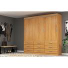 Roupeiro isabela 3 portas e 9 gavetas - cinamomo