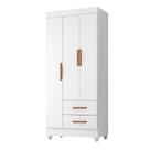 Roupeiro Lite 3 Portas 2 Gavetas Guarda-Roupa Solteiro