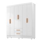 Roupeiro Lite 6 Portas 2 Gavetas Guarda-Roupa Casal