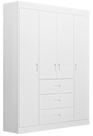 Roupeiro Livia 4 Portas 2 Gavetas Branco Móveis Canaã