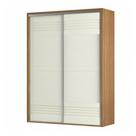 Roupeiro Menfis 2 Portas cor Freijo Off White 180cm - 66673