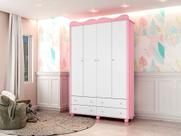 Roupeiro Menina Linda Branco/Rosa - Planet Baby