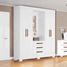 Roupeiro Onix Tuboarte 100% mdf (4 portas,3 gavetas,espelho)