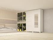 Roupeiro Portas de correr 100% MDF - Helena 2 portas com espelho Roupeiro Portas de correr 100% MDF - Helena 2 portas com espelho