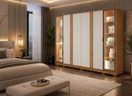 Roupeiro Reflecta 6pts100% MDF Com LED - Zeus - Arbo Design Roupeiro Reflecta 6pts100% MDF Com LED - Zeus - Arbo Design
