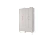 Roupeiro Romeu Branco 4 portas 2 gavetas Móveis Primus