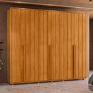 Roupeiro Volpi 100% MDF ripado 6 portas e 6 gavetas - Cinamomo - Madetec
