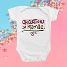 Roupinha Body Bebê Chicletinho da Mamãe Menina Rosa Presente Monibeni