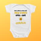 Roupinha Body de Bebê Dindo Ama Cerveja Mimo Presente Divertido Temático