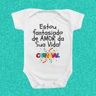 Roupinha Body De Bebê Fantasia Festa Fantasiado Amor Sua Vida Carnaval Azul Menino Temático Diverti