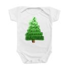 Roupinha Body de Bebê Feliz Natal Pinheiro Fé Paz Saúde Esperança Presente Temático Menino Menina Fe