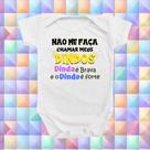 Roupinha Body de Bebê Temático Dindo e Dinda Menino Menina Azul Rosa Presente Madrinha e Padrinho