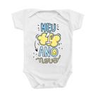 Roupinha Body de Bebê Temático Festas Meu Primeiro Ano Novo Azul Menino Comemoração Final de Ano Roupinha Body de Bebê Temático Festas Meu Primeiro Ano Novo Azul Menino Comemoração Final de Ano