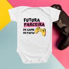 Roupinha Body de Bebê Temático Futura Parceira de Game do Papai Jogar Com Papai