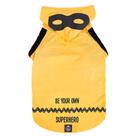 Roupinha Camiseta manga longa com capuz para Cachorro Snoopy Hero Amarela cães Zooz Pets