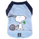 Roupinha Camiseta para cachorro Snoopy Beach Tennis Azul Cães Zooz Pets