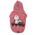 Roupinha Moletom para cães modelo Sleeping Snoopy e Charlie Brown com Capuz Zooz Pet Vermelho Tam PP