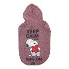Roupinha Moletom para Cães Snoopy Keep Calm Hug On Capuz Zooz Pets Vinho