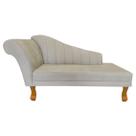 RRecamier Divã Para Sala Cecilia Pés Retro Castanho 1.60cm Suede Bege - INCASA DECOR