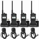 (RT86 de 2ª geração) Walkie Talkies Retevis RT86S com microfone de ombro, pacote com 4
