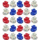 Rubber Ducks 4E's Novelty Patriotic (pacote com 24), 5 cm, crianças e adultos