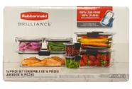 Rubbermaid Brilliance Potes Armazenamento hermético 14 Peças Rubbermaid Brilliance Potes Armazenamento hermético 14 Peças