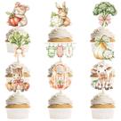 RUBOAOA Topos para Cupcakes de Chá de Bebê 36 Peças Tema Fazenda