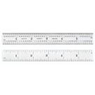 Rule de aço Starrett C604R-6 de 6 cm com acabamento cromado acetinado