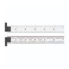 Rule de aço Starrett CH604R-6 de 6 cm com acabamento cromado acetinado