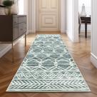 Runner Rug jinchan marroquí moderno geométrico 90x210cm teal Runner Rug jinchan marroquí moderno geométrico 90x210cm teal