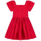 Rustique vermelho texturizado vestido infantil menina princesa natal com abertura costas