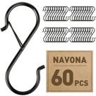 S Hooks Navona 60 peças de metal pesado para pendurar 9 cm