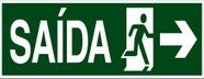 S13 - Saída de Emergência - Seta Direita - Fotoluminescente