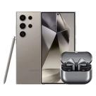 S24 Ultra (256GB) - Titânio Cinza + Galaxy Buds3 Pro - Cinza