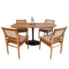 Saarinen Organica Oval Preta 140x90 Em Freijo