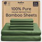 Sábana Ajustable Bambaw Queen Refrescante 100% Viscosa de Bambú 41 cm Sábana Ajustable Bambaw Queen Refrescante 100% Viscosa de Bambú 41 cm