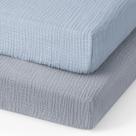 Sábana Ajustable Blissful Diary para Mini Cuna 97x61 cm Algodón 2 Paquetes
