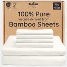 Sábanas Bajeras Bambaw King 6 piezas 100% Viscosa de Bambú con Efecto Refrescante