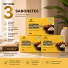 Sabonete Açafrão Argila Branca Dolomita Nativa Brasil 90g Kit 3 Unidades Limpeza Pele