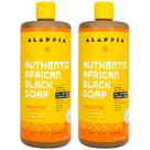 Sabonete Alaffia Authentic African Black sem perfume, pacote com 2 unidades, 960 ml