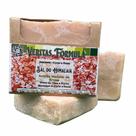 Sabonete Artesanal de Sal do Himalaia Manteigas Nutritivas e Argila Rosa Esfoliante Suave, Revitalizante e Hidratante 100g