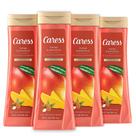 Sabonete corporal Caress Mango & Ammond Oil 600ml para mulheres, pacote com 4