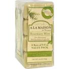 Sabonete em barra A LA MAISON Rosemary Mint, pacote com 4