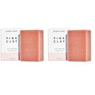 Sabonete em barra de limpeza HERBIVORE Pink Clay rejuvenesce 120 mL (2x)