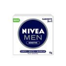 Sabonete Em Barra Hidratante Nivea Men Sensitive 3 Em 1 90g