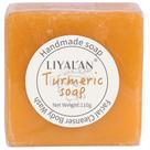 Sabonete em barra LIYALAN Turmeric para rosto e corpo, vegano, 100g
